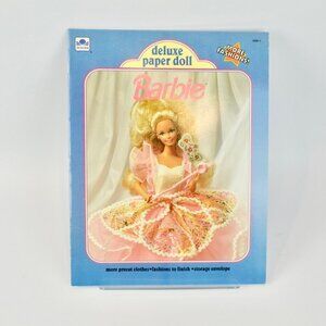 Golden Barbie Deluxe Paper Doll 1991 UNCUT